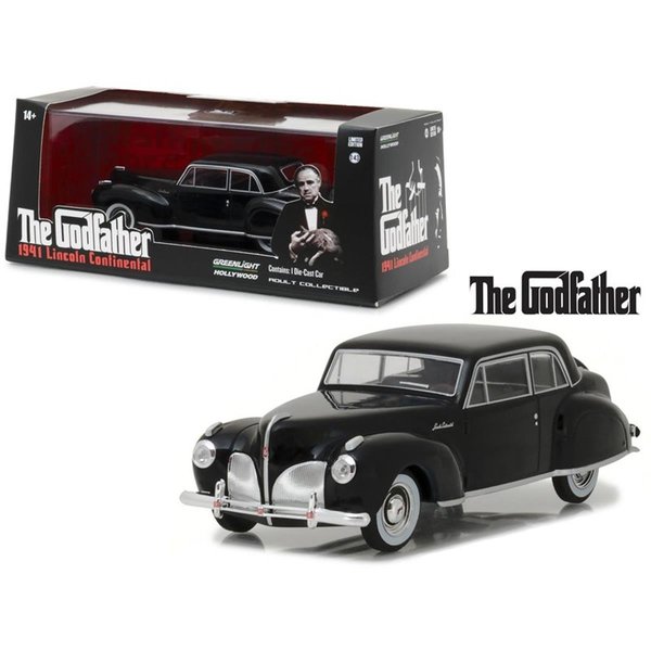 Thinkandplay 1 isto 43 1941 Lincoln Continental The Godfather Movie-1972 Diecast Model Car; Black TH762532